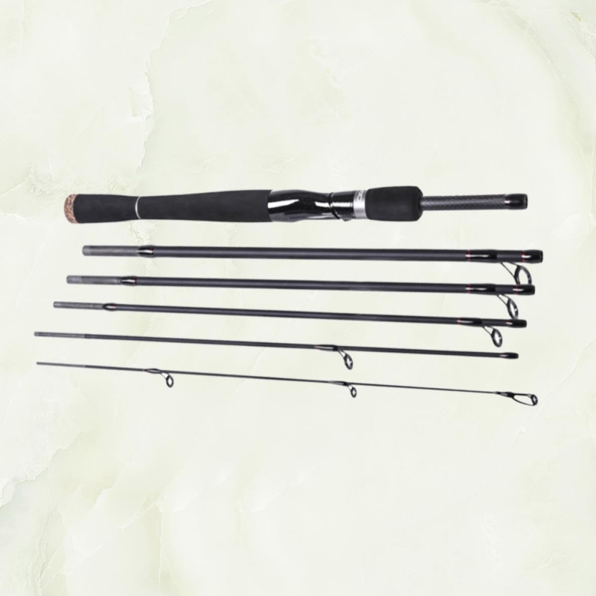 Canna da Pesca da Spinning in Carbonio 2,1m, 6 Sezioni