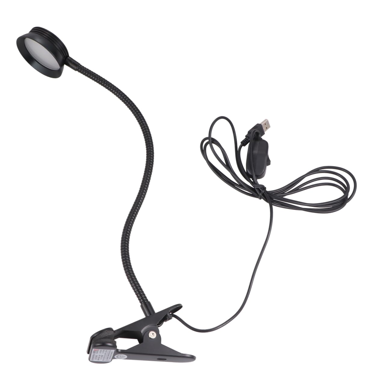 IWOWHERO Clip Table Lamp Led Reading Light Sturdy Clip Flexible Gooseneck USB Reading Lamp for Bed Travel