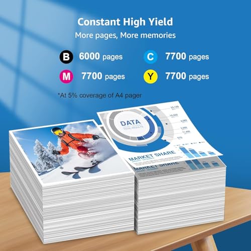 Image of KOSH GI-76 Ink Suitable Bulk Bottle Water Based Refill Ink for Canon MAXIFY GX5070,GX6070,GX7070 Printers 135ml Each Bottle (4, Black Pack of 4)