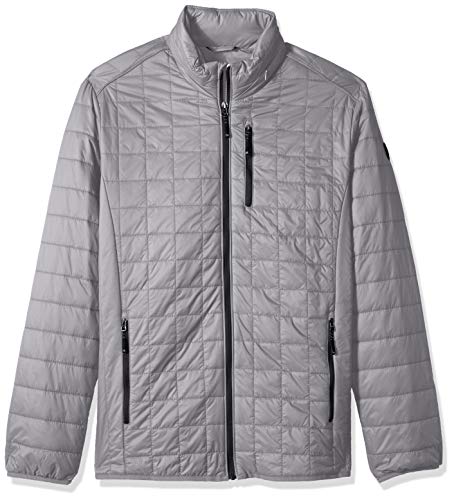 Cutter & Buck Men's Weather Resistant Primaloft Down Alternative Rainier Jacket, Polished, Large Tall