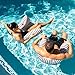 Big Joe Lux Bali Sling Pool Float 2 Pack, Black and White Cape Stripe, Premier Mesh, Durable UV Protected Polyester Blend, No Inflation Needed