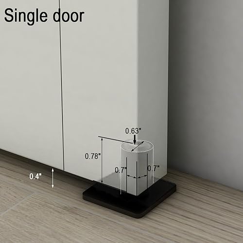 Miniatura 8 de Kit de herrajes para puerta de granero plegable de 42 pulgadas, kit de rodillos de alta resistencia de 3.5 pies para puertas de 19 x 2 puertas,