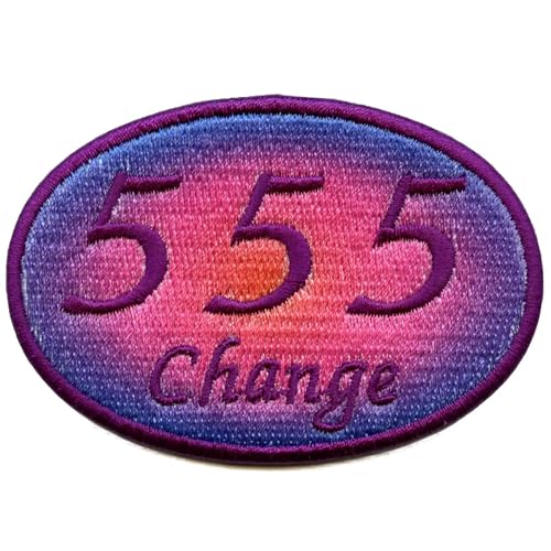 555 Angel Numbers Patch Change Mythology Psychic Embroidered Iron On