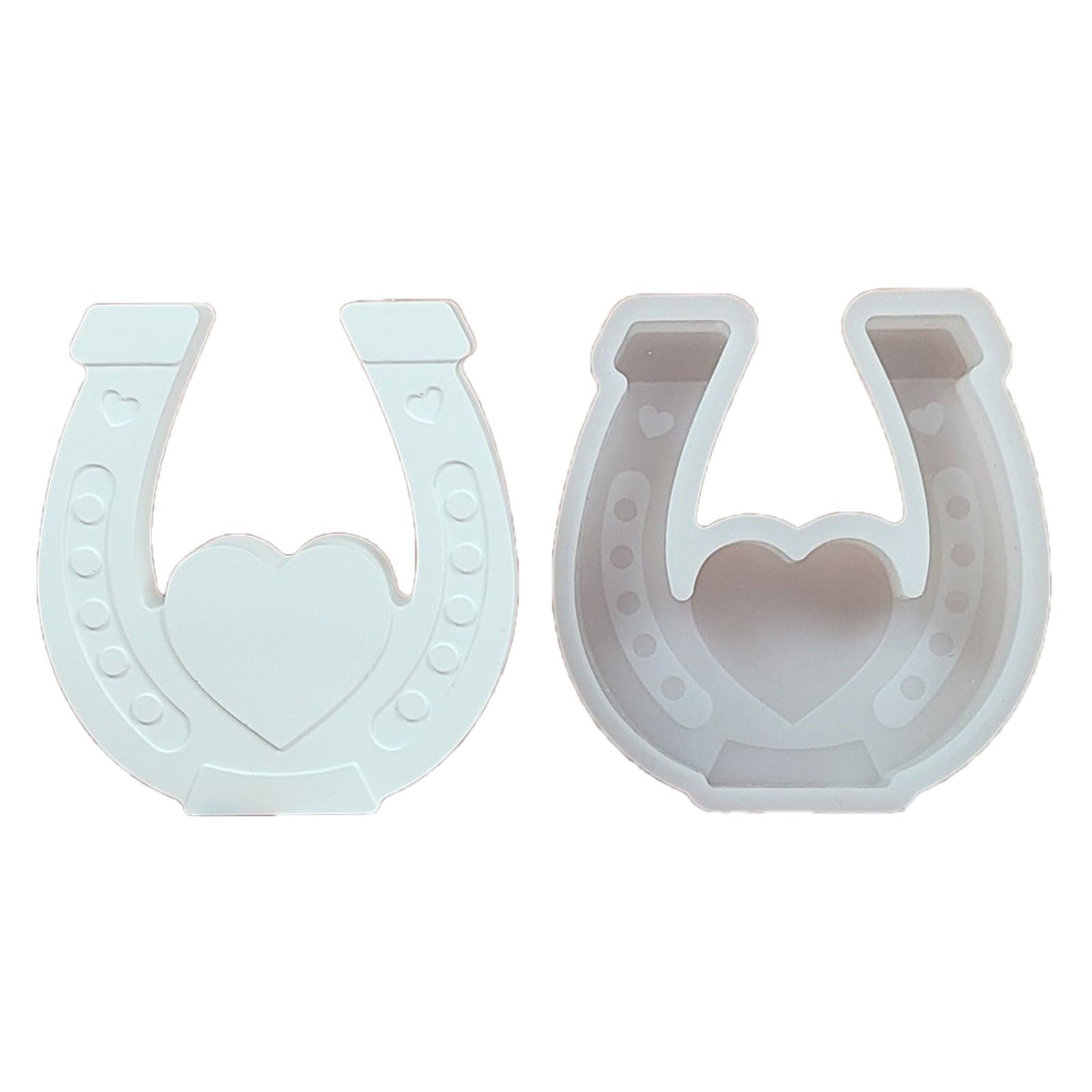 Lerpwige Unique Designs Silicone Craft Combining Heart and Horseshoe Symbols for Romance Decoration and Good Luck Gift Plasters Decoration