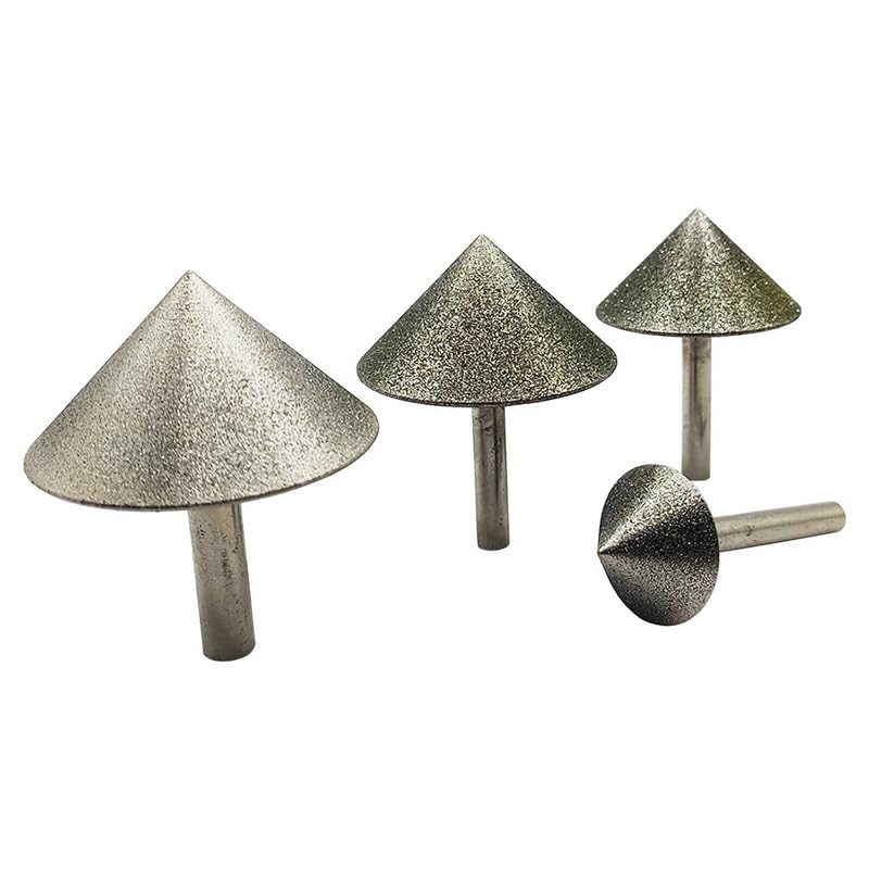 1 Piece Conical Grinding Head 90 Degree Glass Chamfering Tool for Stone Glass Ceramics Chamfering Head Polishing (Grit:240#, 20MMX6MM)