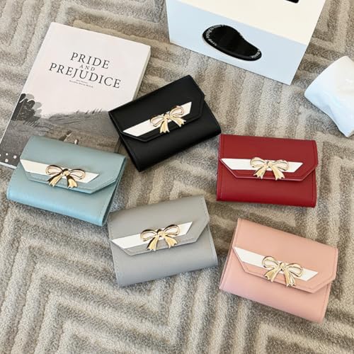 Women's Fashion Bowtie Wallets Cute Coquette Bow Small Wallet Aesthetic Card Organizer Purse2