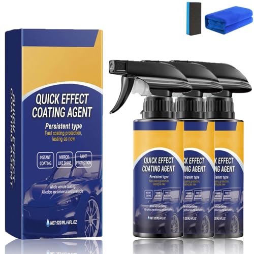 Advanced Car Quick-Acting Coating Agent Spray, 120ml Quick Effect Coating Agent, Car Coating Spray, Advanced Ceramic Sprays Coatings, Long-lasting effect, Hydrophobic High Gloss (3)