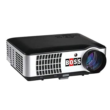 BOSS 5500 Lumen Portable 1080P Multimedia Projector for Smart HD, TV and Home Theater (White)