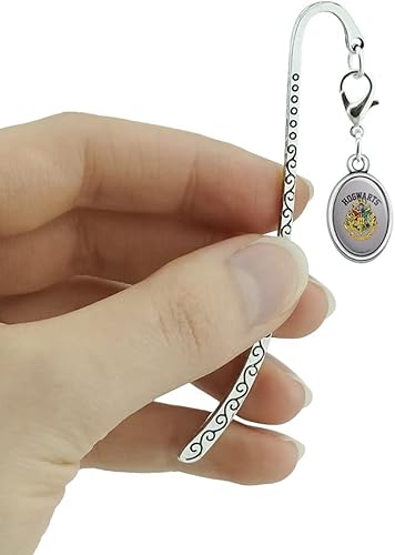 Miniatura 4 de Harry Potter Hogwarts - Marcador de metal con colgante ovalado