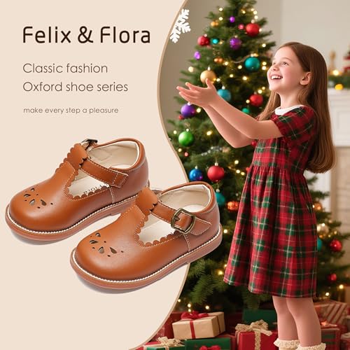 Image of Felix & Flora Toddler Little Girl Mary Jane Dress Shoes - Ballet Flats for Girl Party School Shoes