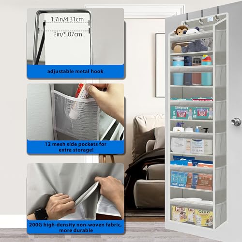Over-the-Door-Organizer-Storage-6-Tier-12-Large-Capacity-Side-Pockets-Heavy-Duty-Metal-Reinforced-Hook-Anti-Tilt-75-LB-Load-Behind-Door-Storage-for-Bedroom-Bathroom-Pantry-Nursery