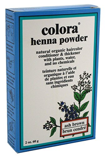 Colora Henna Polvo Tinte Ash Brown 2 oz Pack 6 miniatura 1