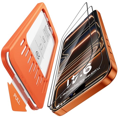 【0気泡を5秒で完成】 Gtsoho ガラスフィルム iPhone 17 Pro Max 用 保護フィルム 2枚セット ガイド枠付き 貼り付け超簡単 自動除塵 指紋防止 り 米軍MIL規格 黒縁 落下保護 滑らかな手触 アイフォン プロ対応(6.9インチ)