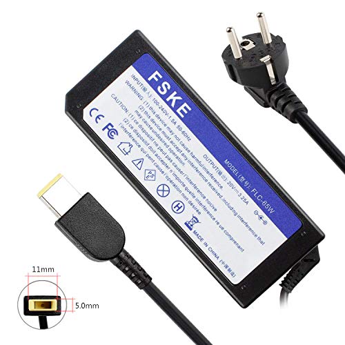 FSKE 65W 20V 3.25A 0A36258 ADLX65NDC3A PA-1650-72 ADLX65SLC2A ADLX90NLC3A Cargador del Ordenador Portátil para Lenovo V110 L440 X240 T470S AC Adaptador, Notebook EUR Power Supply,11 * 5.0mm