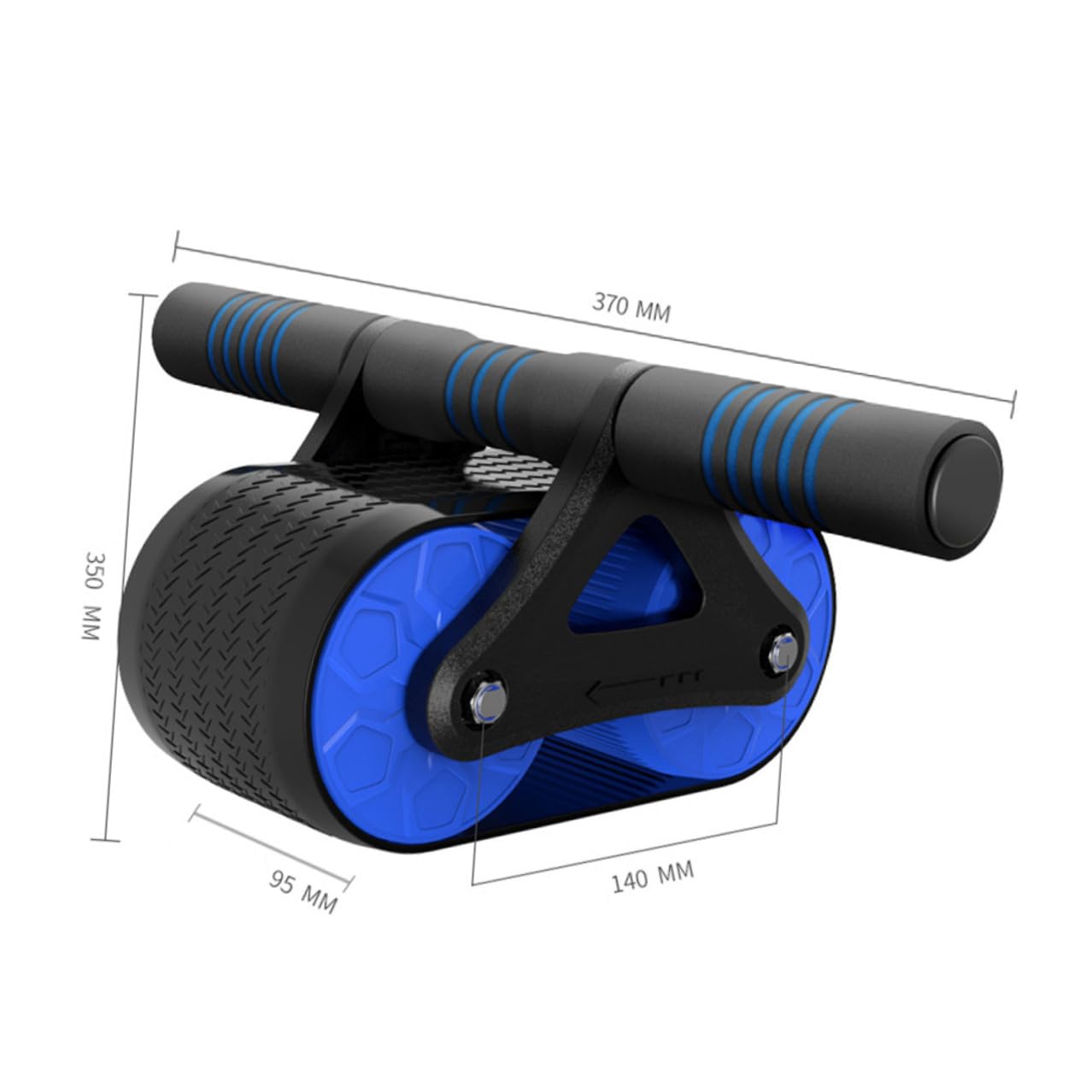 Ruota Addominali Fitness Professionale Sky- Roller per Esercizi Addominali con Manico in Abs e Gomma Ruota Doppia Rinforzata Serbatoio per Allenamento Core Silenzioso Uomo Donna