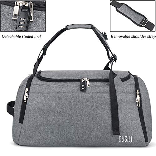 Sports Gym Bag with Shoes Compartment / Wet Pocket,42L Travel Duffel Bag with Shoulder Strap