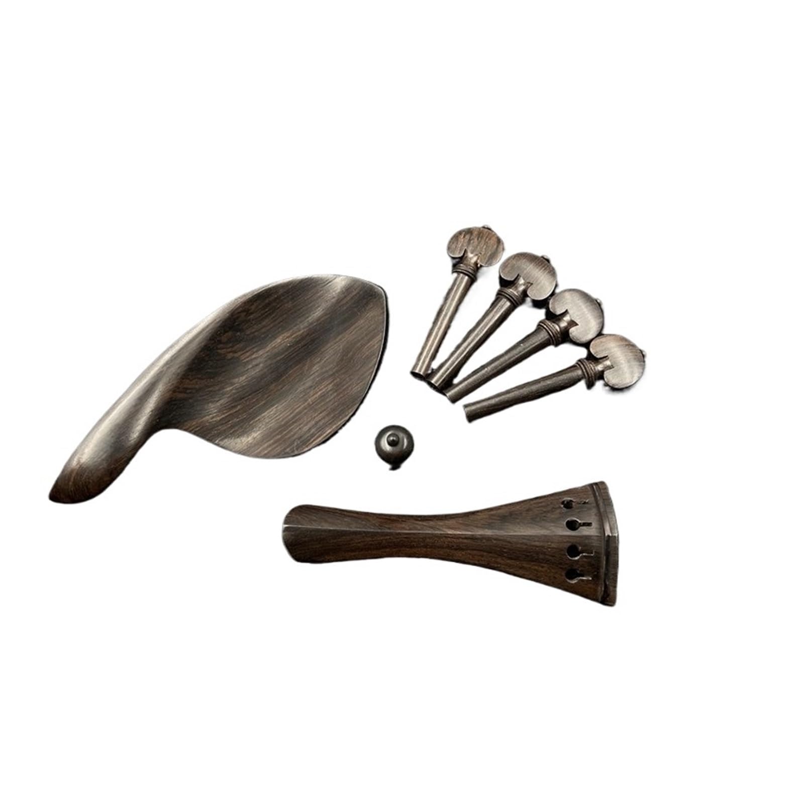 Mentoniera Violino 1 set 4/4 violino accessori in legno di ebano parti raccordi, cordiera + piroli + puntali + mentoniera/mentoniera(Color 5)