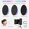 Swess Microphone Isolation Shield - Studio Isolation Shield Triple Sound Insulation Technology, 5-fold Mic Isolation Shield with POP Filter and Tripod #2