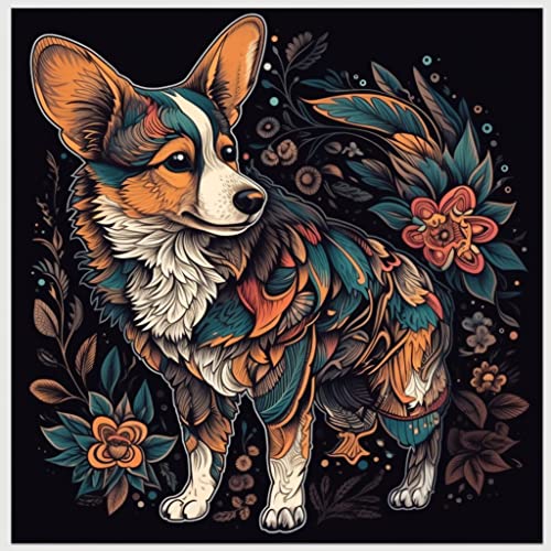 Image of Yoonek Graphics Welsh Corgi Welsh Corgi Dog Vinyl Decal Sticker for Car, Laptop, Tumbler, More. #009924-6
