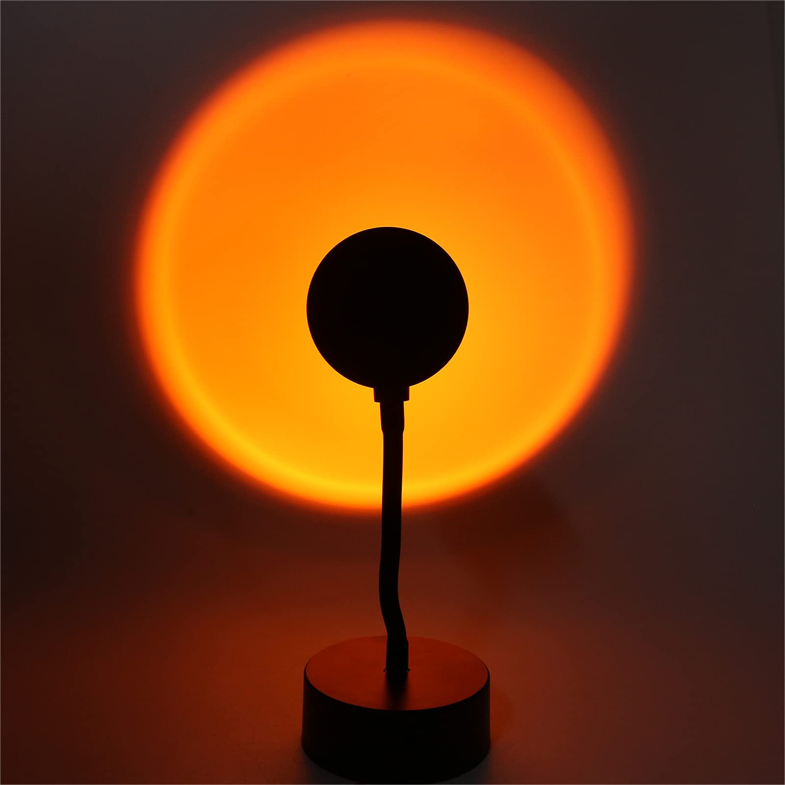 Retoo RGB zonsonderganglamp, ideaal voor foto's en selfies, USB-poort, dimbaar, romantische verlichting, slaapkamer, woonkamer, feest