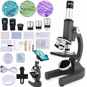 Microscope for Kids 40X-2000X Compound Microscope,Microscope for Kids 8-12, Microscope with led Fill Light, Slides and specimens Suitable for School Labs homeschooling