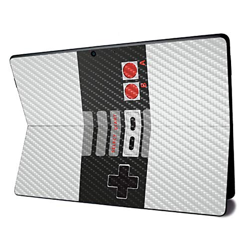 Image of MightySkins Carbon Fiber Skin for Microsoft Surface Pro X - Retro Gamer 3 | Textured Carbon Fiber Finish | Easy to Apply, Remove, and Change Styles | Made in The USA