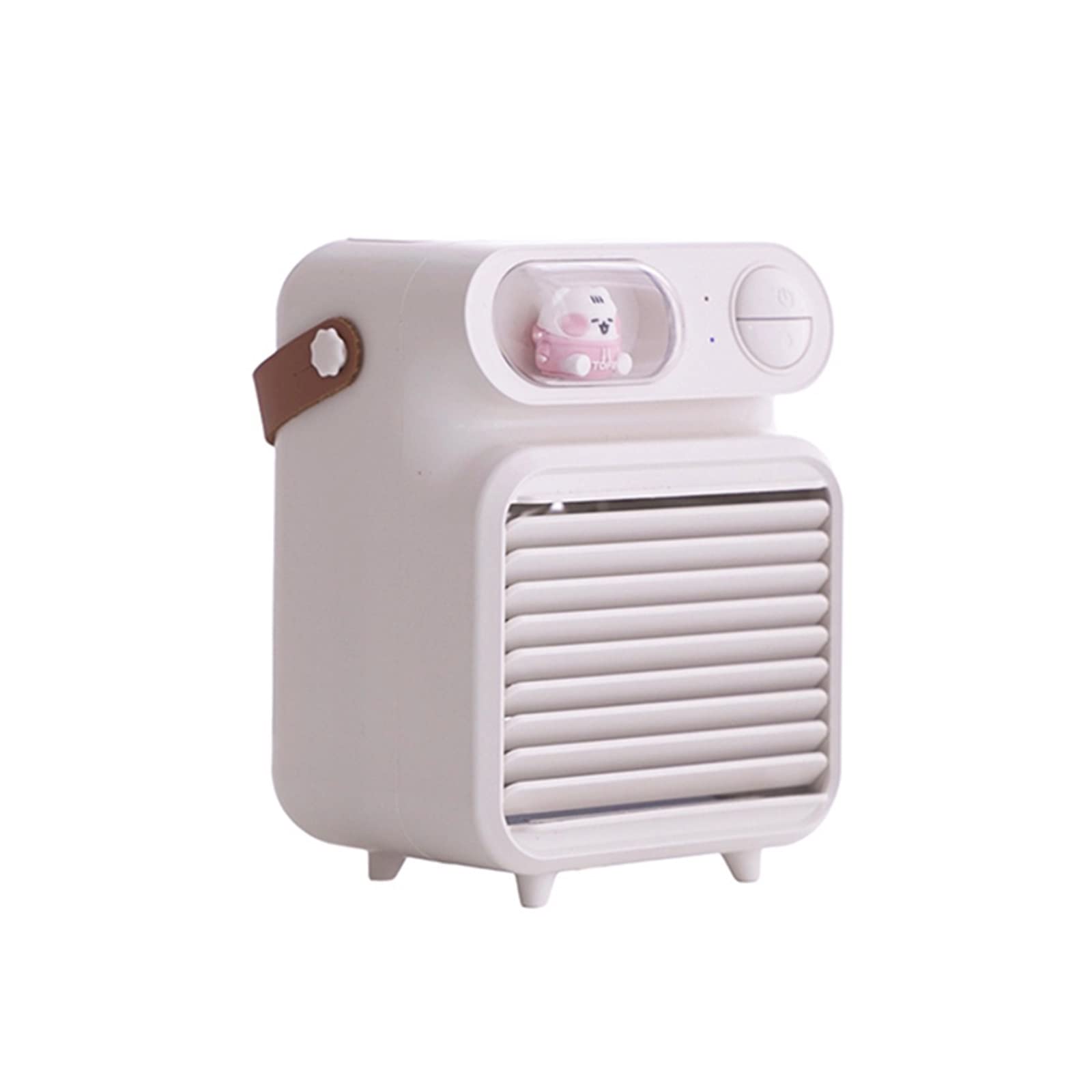 Mini Air Cooler Fan Portable Conditioner For Home Office Desktop Small USB Electric Airflow Comfort Refreshing Breeze(F06 white)