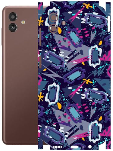 Image of AtOdds - Full Body Back Screen Guard Protector Film - Lamination Wrap Skin Sticker Compatible with Samsung Galaxy M13 (5G) | Scratchproof Matte Finish (Abstract)