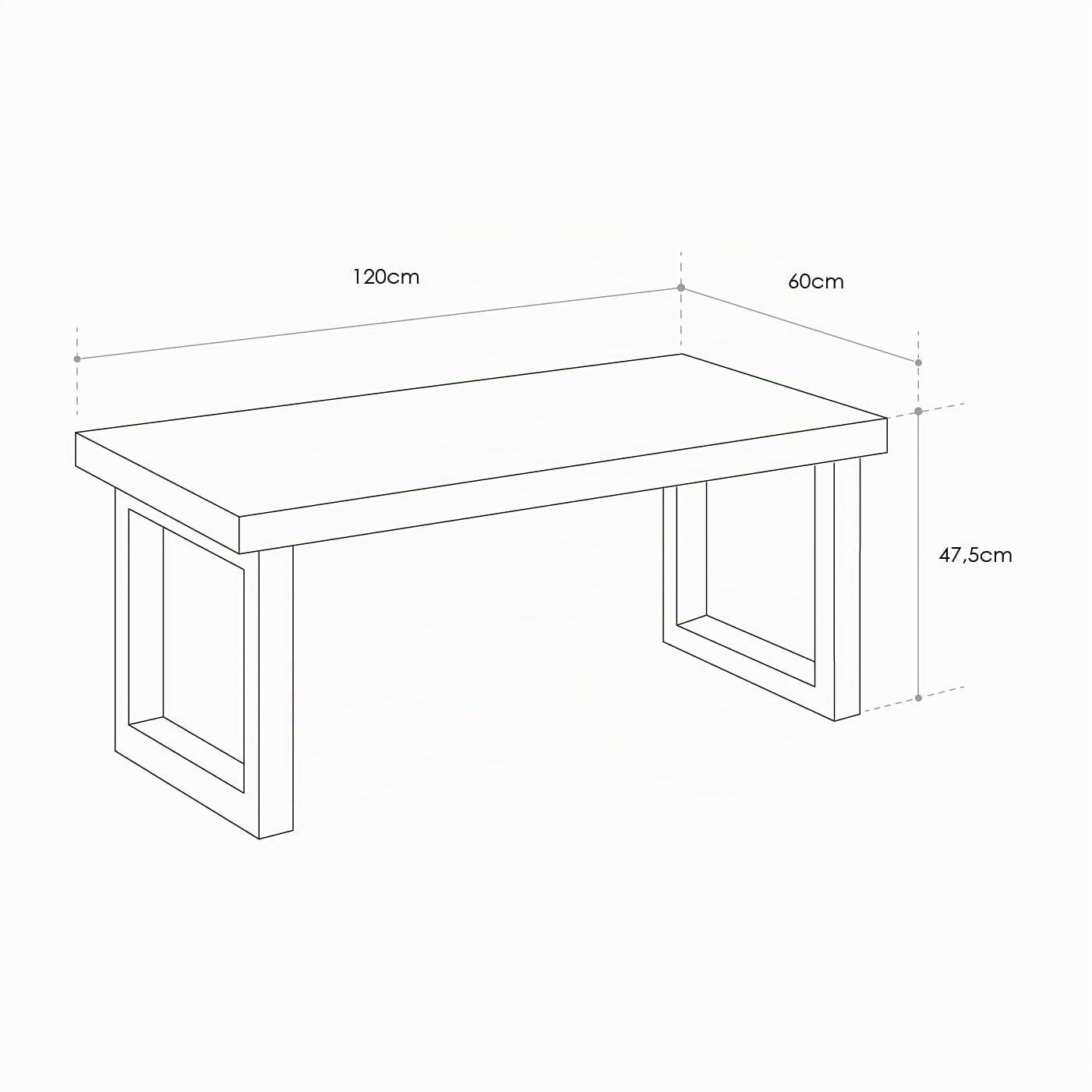 Home Heavenly®- Mesa Centro elevable Darek. Almacenaje Interior. Mesita salón Madera. Patas metálicas. (White)