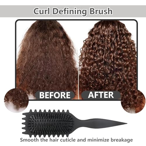 Longyier Lockenbürste, Locken mit Zinken definieren Stylingbürste, zum Kämmen und Formen von Männer- und Frauenlocken… – Ansicht 5