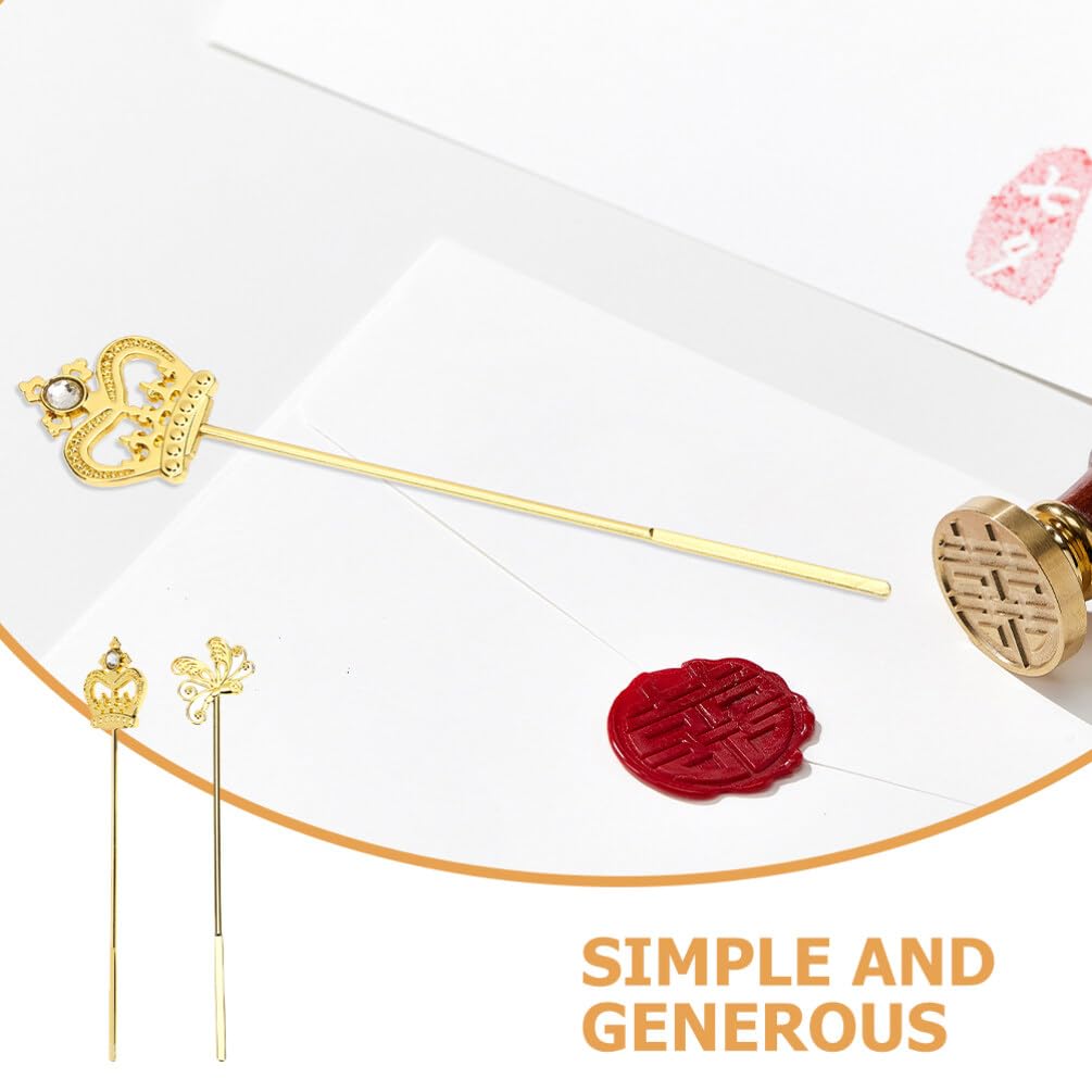 Alipis Wax Seal Melting Spoon Stirring Sticks Set Heat Evenly Hand-friendly Reusable