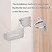 HOWDIA 4 Inch Door Hasp Latch 90 Degree, Stainless Steel Safety Right Angle Padlock Hasp Locking Latch Security Door Clasp Hasp Lock Latch for Push/Sliding/Barn Door, 2mm Thick, Brushed Silver