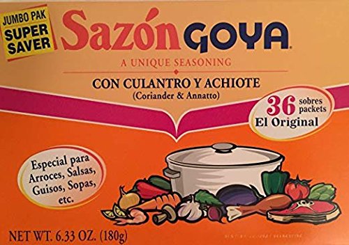 Goya Sazon Con Culantro Y Achiote ( 2 Pack SUPER SAVER ) 6.33oz Each Super Pack Goya Sazon Con Culantro Y Achiote ( 2 Pack SUPER SAVER ) 6.33oz Each Super Pack