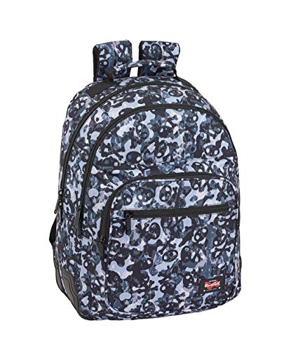 Blackfit8 Skulls Mochila Doble con cantoneras Adaptable a Carro
