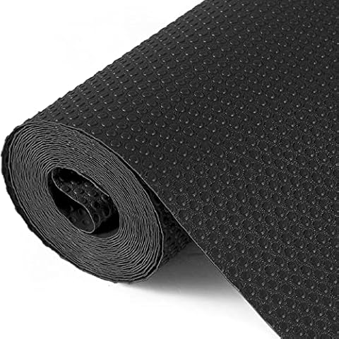 Drawer Liners, Hersvin 60cmx500cm Kitchen Shelf Liners Non-Adhesive Cabinet Mats Cupboard Protector EVA Plastic Lining Waterproof Washable Wipeable Anti-Slip Mats (Black Dot) Cover