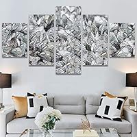 SIGNWIN 5 Panel Canvas Wall Art Modern Art Ants Butterfly Colorful Insects Minimalist Multicolor Photography for Home Decorations Ready to Hang - 60