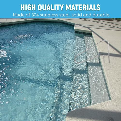 Baranda de piscina KUAFU de acero inoxidable 54"x35" miniatura 5