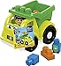 Mega BLOKS Toddler Building Blockstoy Car with 1 Block Buddies Figure, Raphy Recycling Truck for Toddlers 1-3