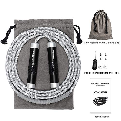 image for VOXLOVA Weighted Jump Rope - Premium Heavy Jump Ropes with Adjustable 