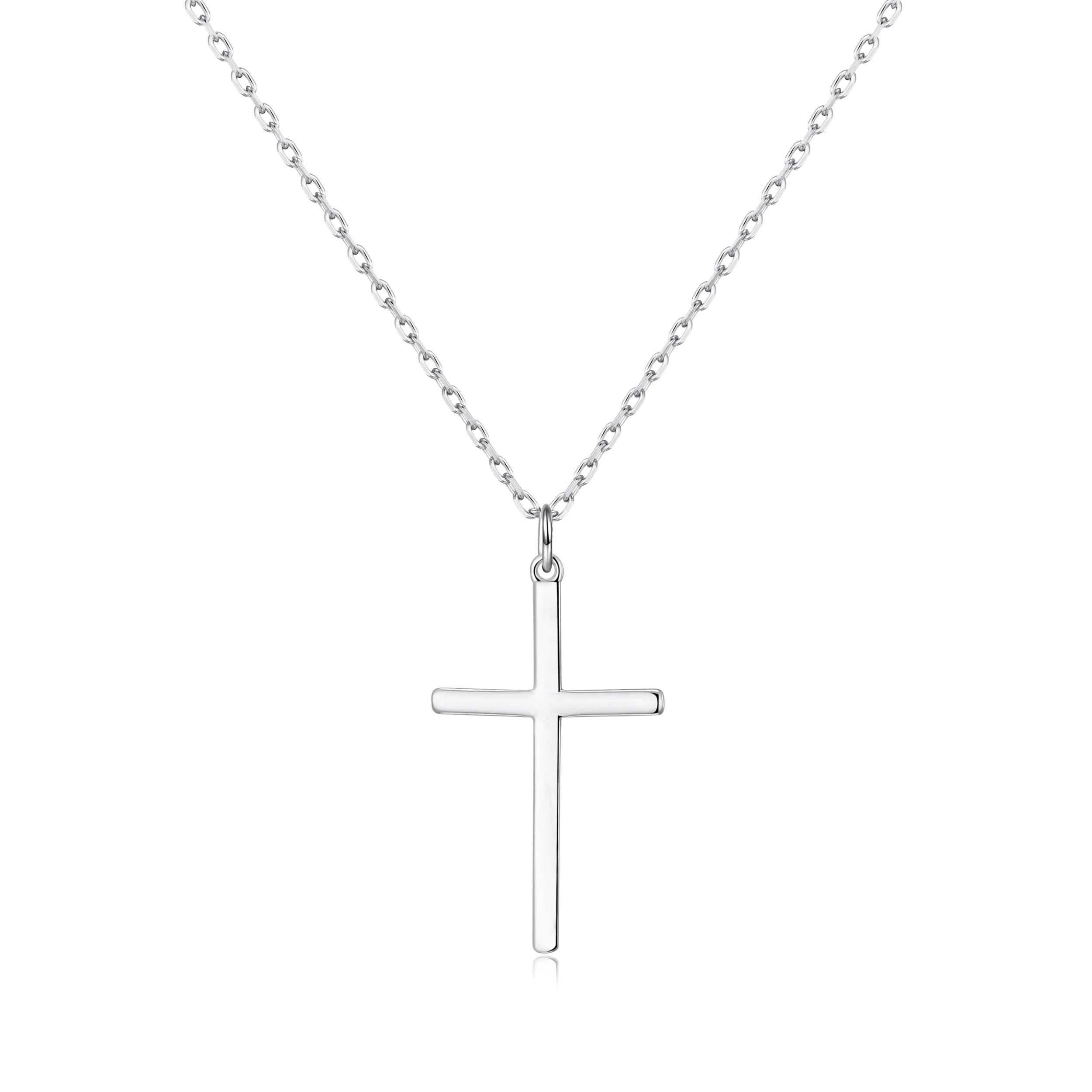 Kreuz Halskette,Kreuz Anhänger,Sterling Silber Kreuz Anhänger Halskette