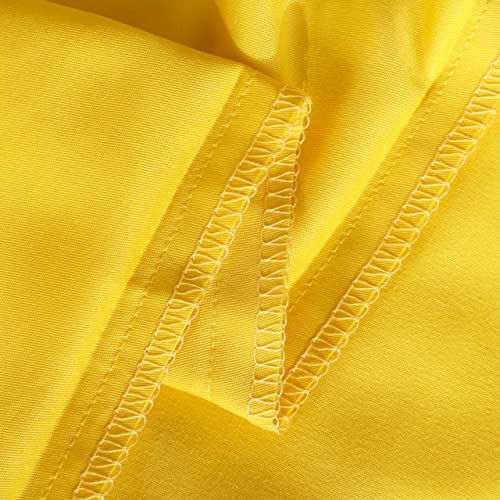 Image of NTBAY Queen Duvet Cover Set, 1 Duvet Cover and 2 Pillow Shams, Soft Brushed Microfiber Comforter Cover with Zipper Closure, Yellow