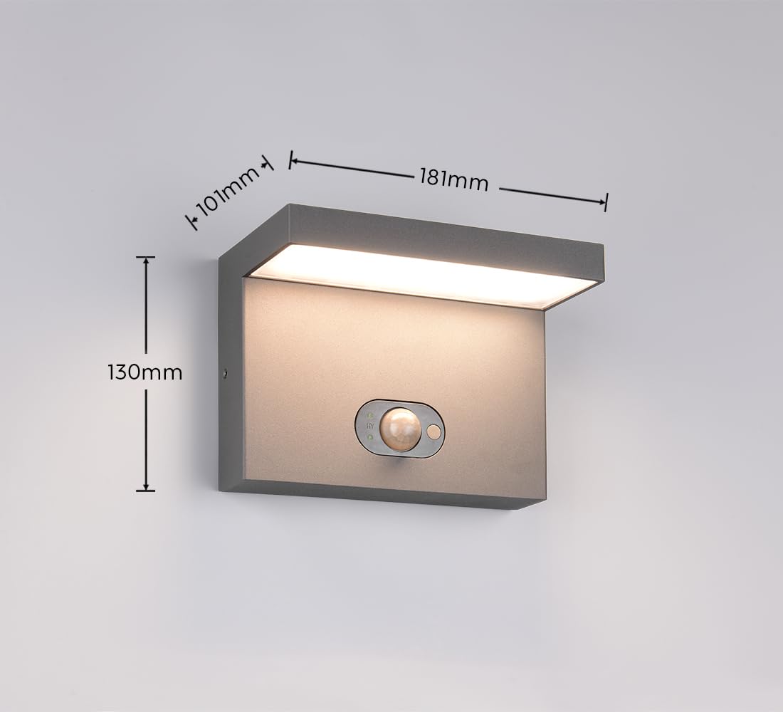 Trio Leuchten BLYDE 253569142 lampa solarna do użytku na zewnątrz, odlew aluminiowy, antracytowy LED, 5 W, hybrydowa praca solarna / sieciowa,