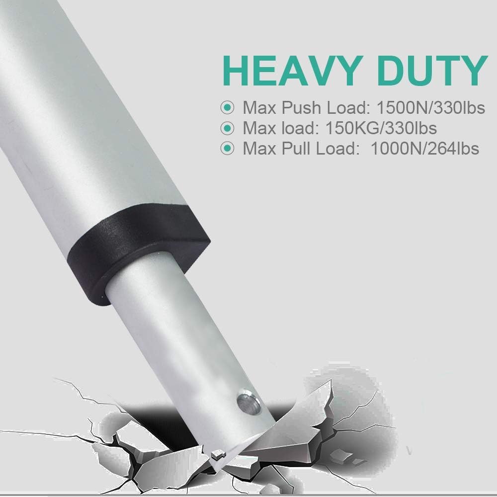 DCHOUSE Linearantrieb 1500N 450mm Hub DC 12V Motor für Türöffner Automatisierung