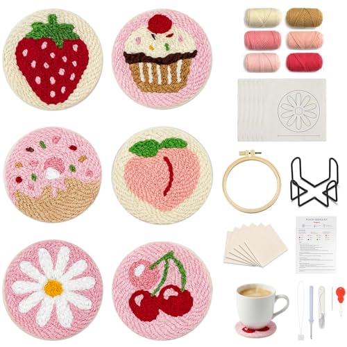Kit sous-verres aiguille poinçonner Xqzbmt anti-tache pour table