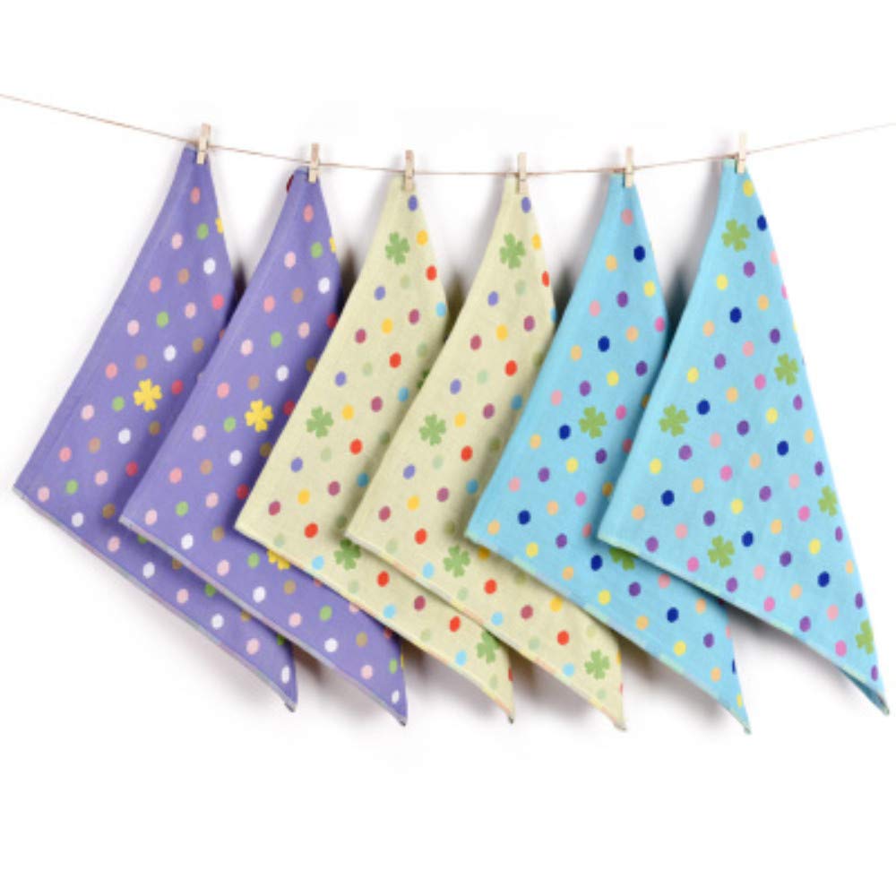 Serviette carrée en coton pur trois couches WLLLO pour femmes