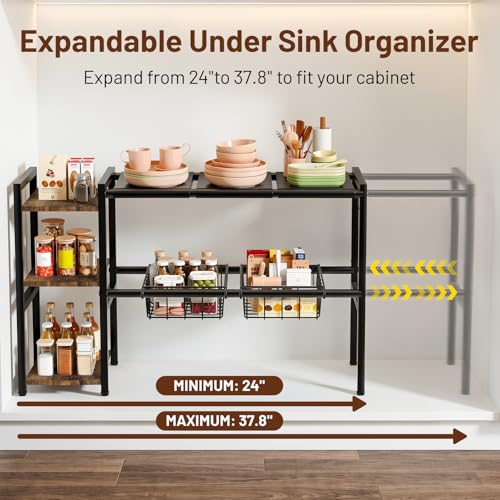 Housolution-Expandable-Under-Sink-Cabinet-Organizer-Rack-and-Storage-Shelf-24-378-Expandable-Length-3-Tier-Side-Wooden-Shelves-Height-Adjustable-for-Kitchen-Bathroom