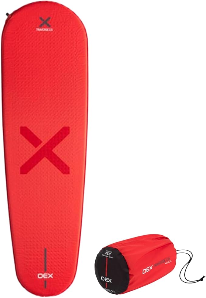 OEX Traverse 2.5 SelfInflating Mat, Compact Inflatable Sleeping Mat