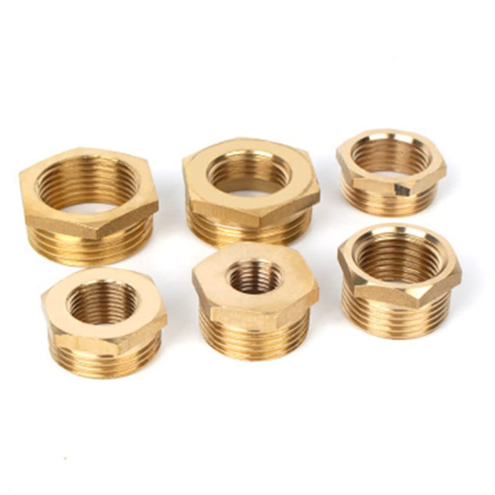 VVW&LIU Messing Sechskantbuchse Reduzierrohrverschraubung 1/8 1/4 3/8 1/2 3/4 F auf M Gewinde Reduzierkupfer Wasser Gas Adapter Kupplungsverbinder,3I8,1I2 VVW&LIU Messing Sechskantbuchse Reduzierrohrverschraubung 1/8 1/4 3/8 1/2 3/4 F auf M Gewinde Reduzierkupfer Wasser Gas Adapter Kupplungsverbinder,3I8,1I2