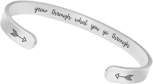 Btysun Bracelets for Women Mothers Day Bracelet Gifts from Daughter Inspirational Gifts for Women Graduation Gifts for Her Motivational Birthday Cuff Bangle Friendship Personalized Mantra Jewelry…