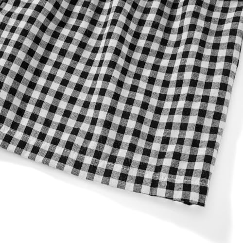 Image of Women Pajamas Shorts Micro Boxer Shorts Y2K Cute Gingham Sleep Lounge Shorts Checkered Plaid Button Pj Mini Shorts